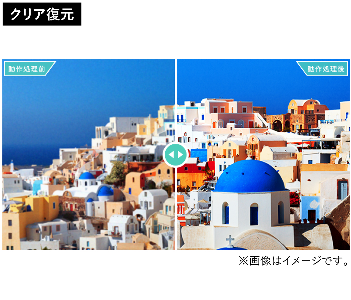 ハイセンス75V型4K液晶テレビ75A6Gのクリア復元